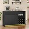 Black Particleboard MDF Metal Wine Bar Cabinet with Buffet Storage and Display